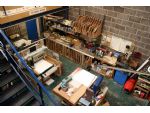 A birds eye view of part of the factory facility.